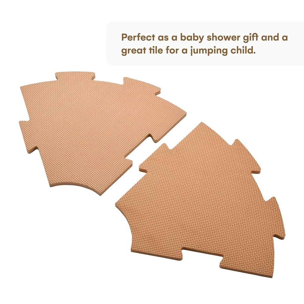 Childlike Behavior Foam Play Mat, Blue/Tan