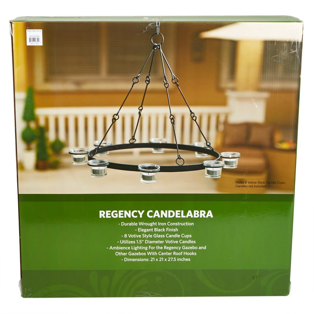 Regency Wrought Iron Gazebo Candelabra