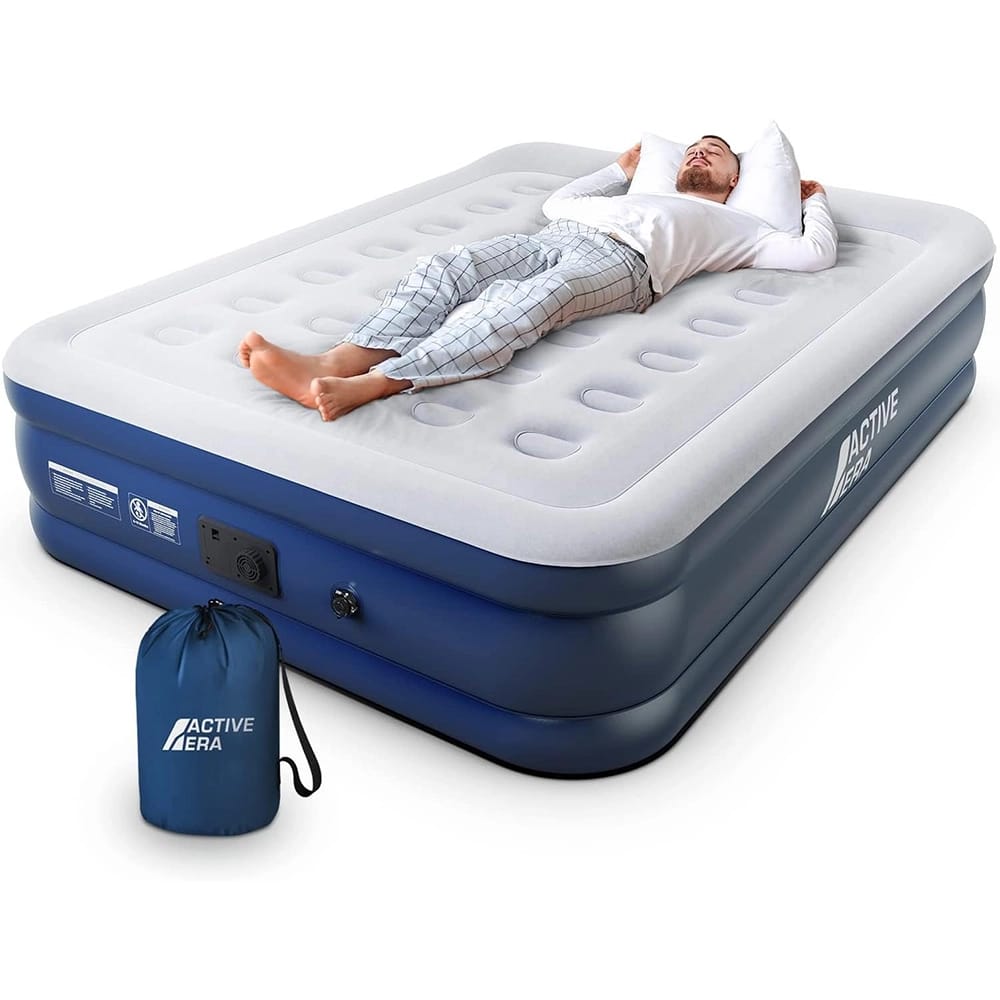 Active Era Premium 20" Air Mattress with Built in Pump, Queen