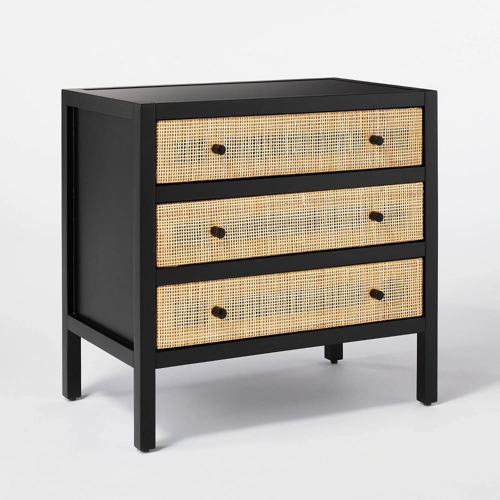 Threshold Springville 3 Drawer Nightstand, Black