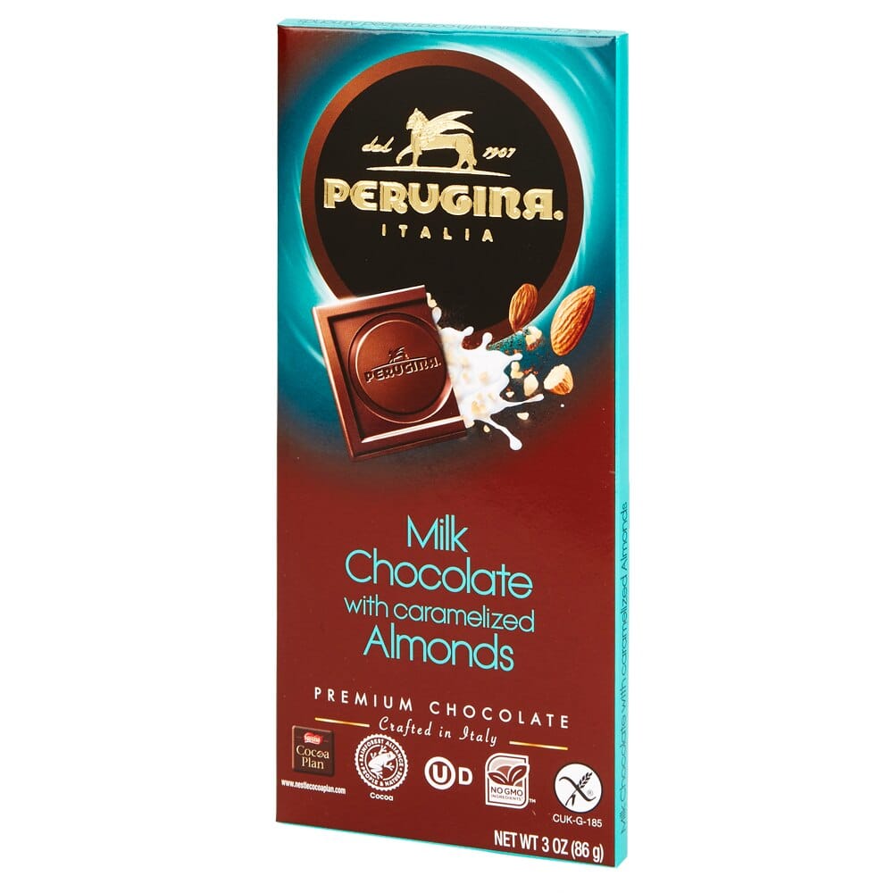 Perugina Italia Milk Chocolate with Caramelized Almonds, 3 oz