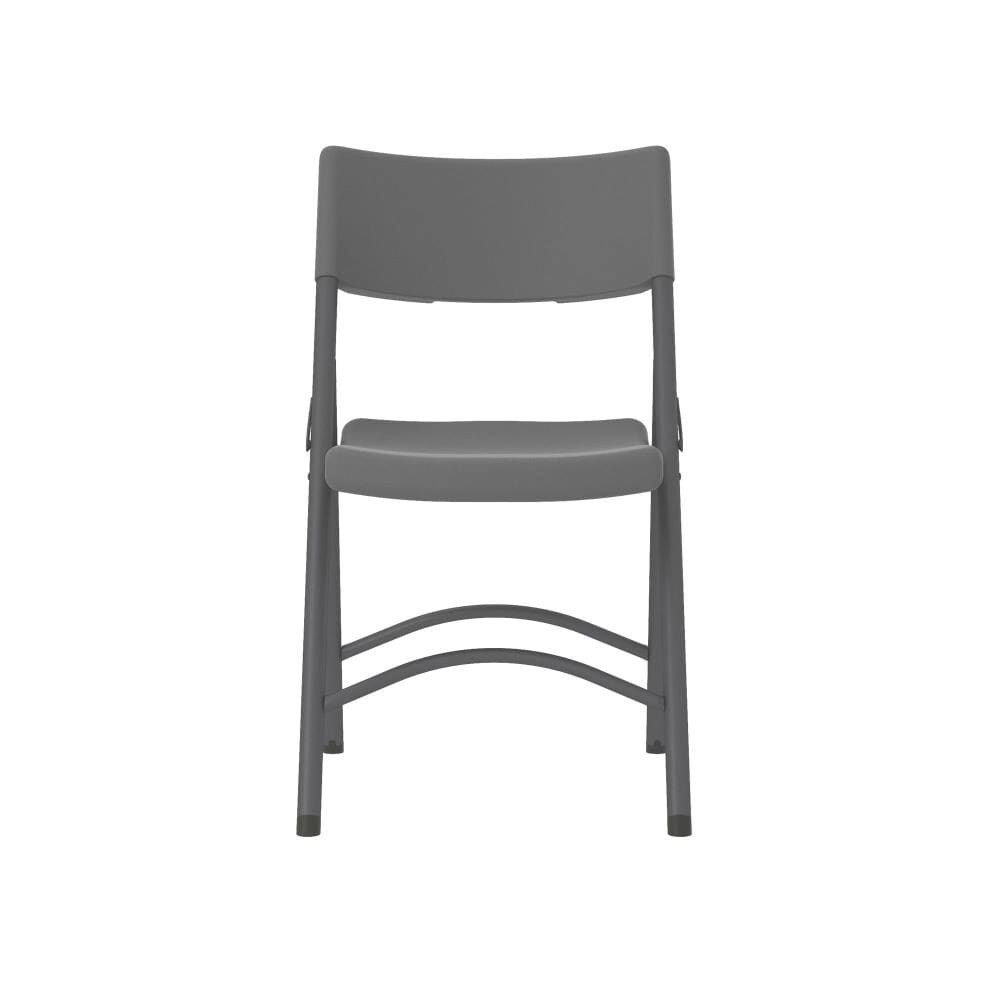 Cosco Zown Commercial Standard Folding Chair, Shark Gray, 4 Pack