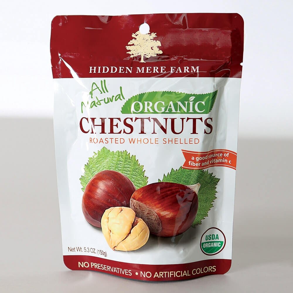 Organic Roasted Whole Shelled Chestnuts, 5.3 oz