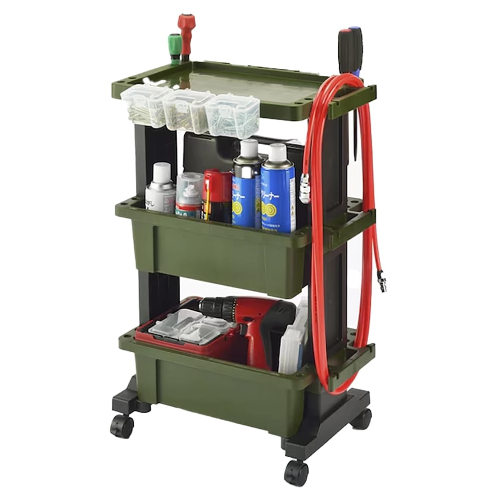 JEJ Astage 29.75" Bin Utility Cart, Green