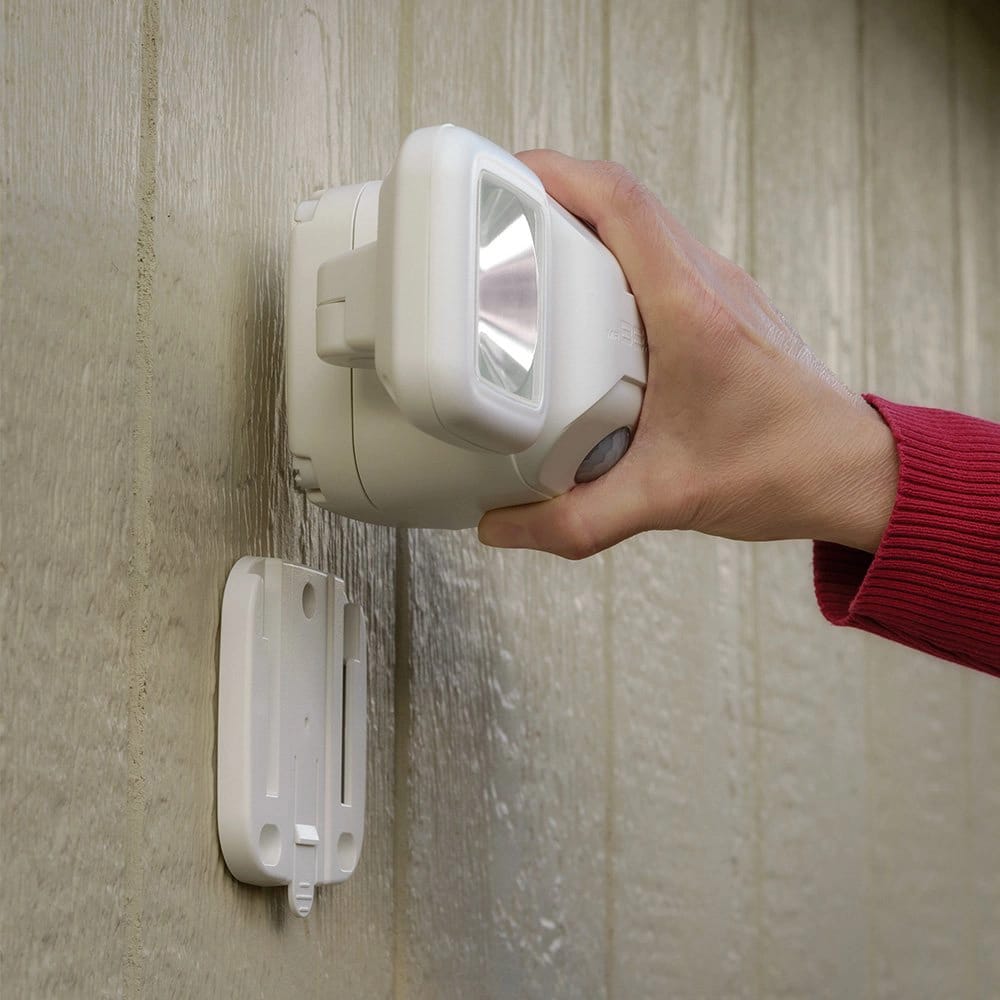 Mr. Beams 500 Lumen Wireless Motion Sensing LED Spotlight, White
