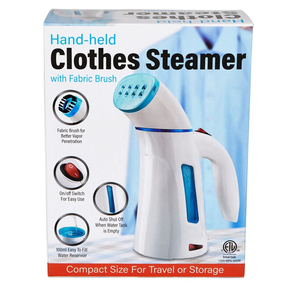 Handheld Clothes Steamer with Fabric Brush