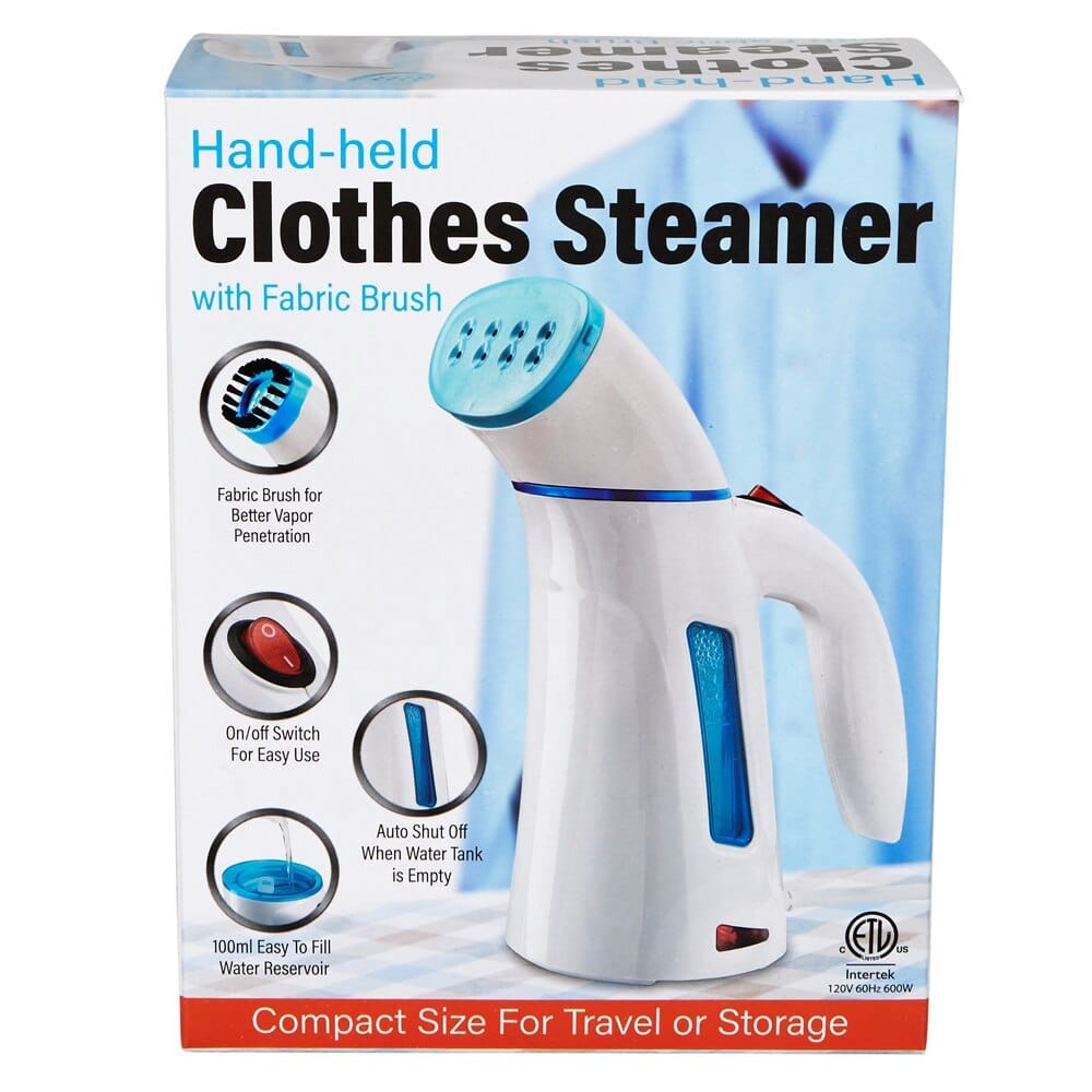 Hand-held Clothes Steamer with Fabric Brush