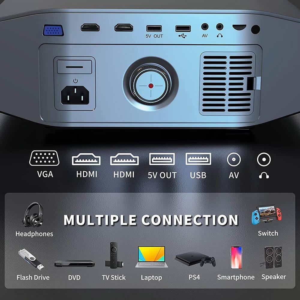 Vamvo 1080p Full HD Video Projector