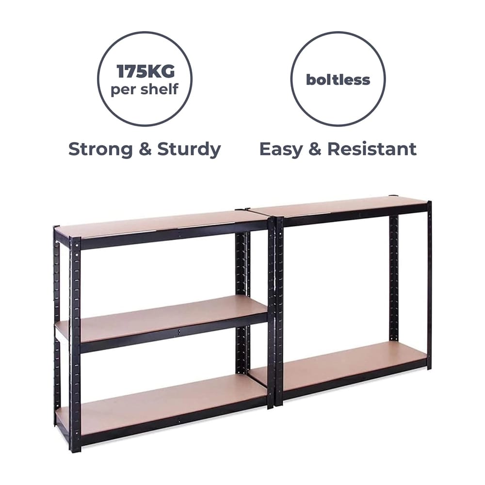 G-Rack 5-Tier Garage Shelving Unit, 35" x 12" x 71", Black