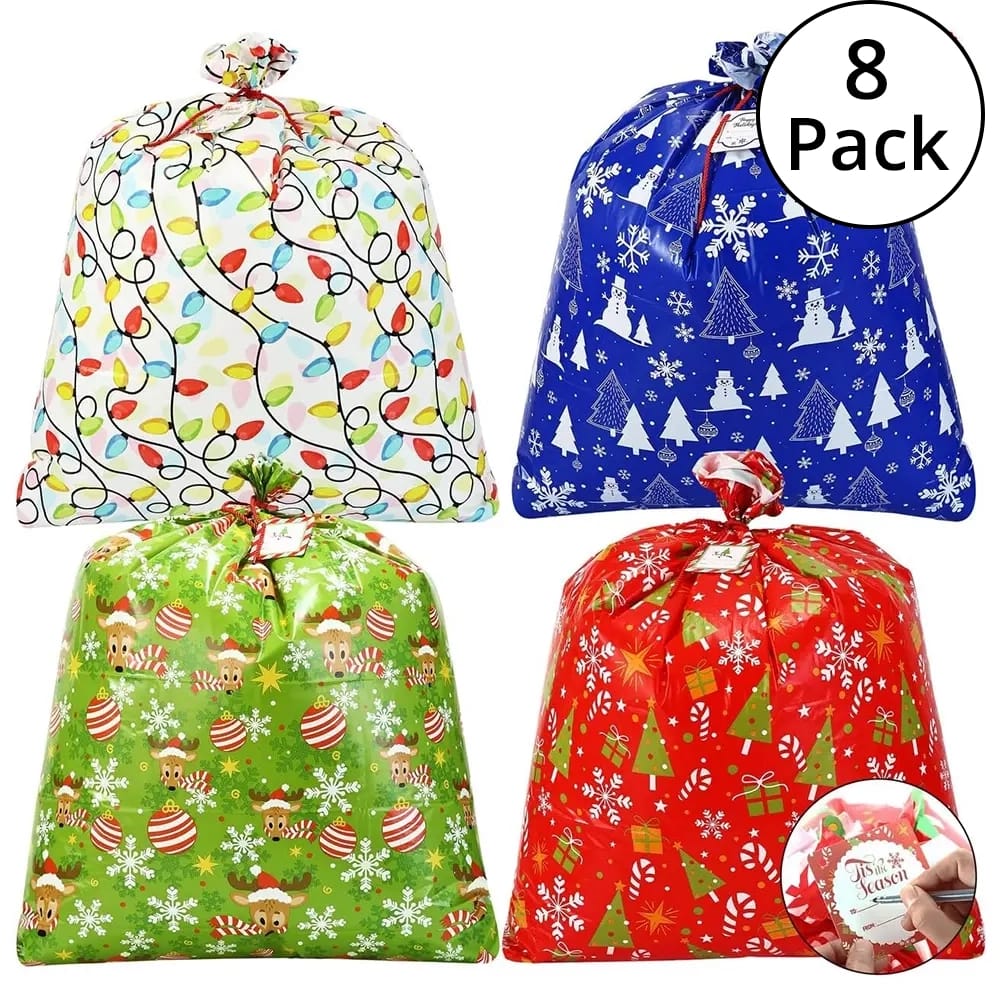 Joyin 44" Gift Bags with Tags, 8 Pack