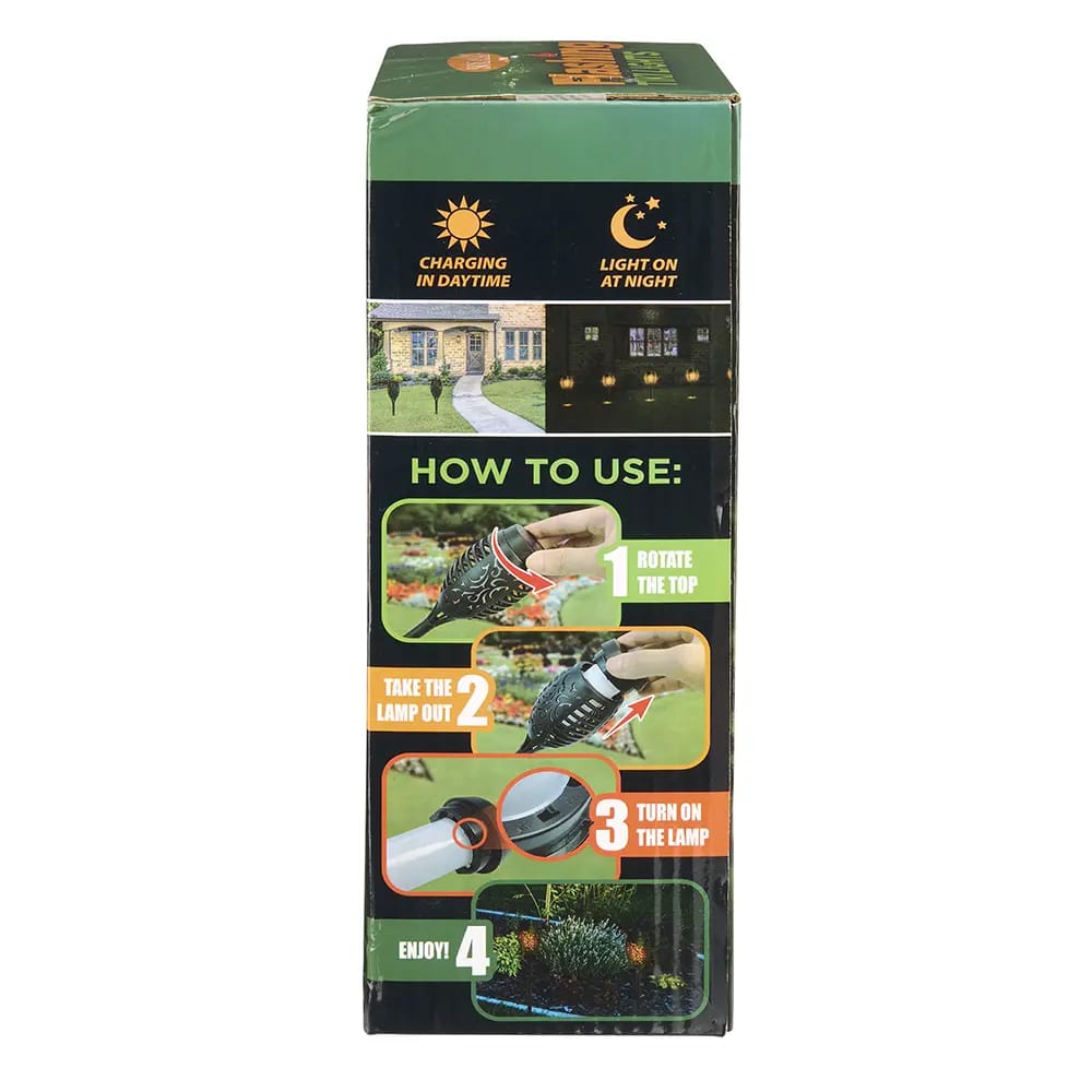 Solasa Flashing Tiki Lights, 2 pk
