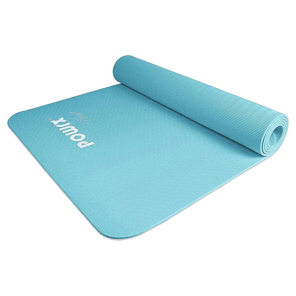 POWRX Yoga Mat with Bag, Petrol