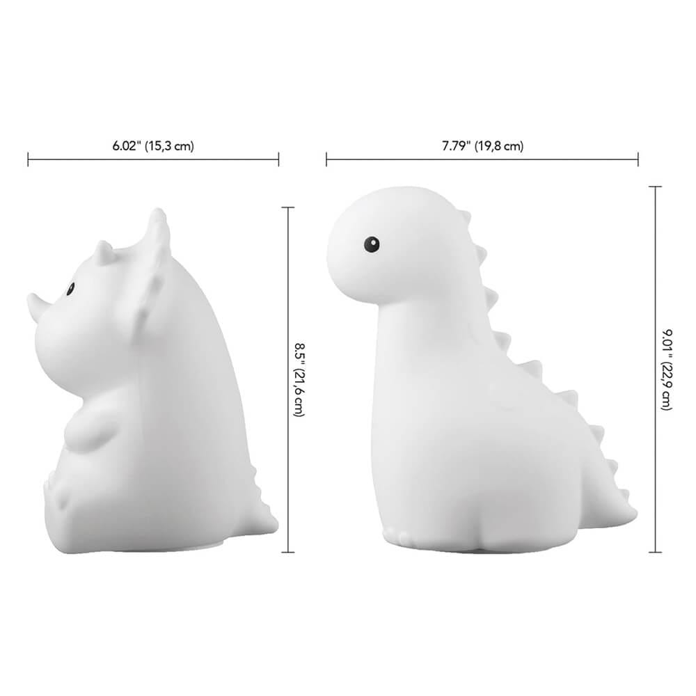 Globe Electric LED Coloring Changing Dinosaur Duo Tap Night Lights, 2-Pack