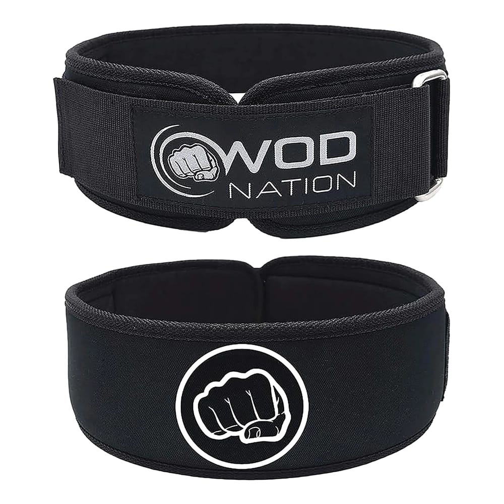 WOD Nation 4" PRO Weight Lifting Belt, Black