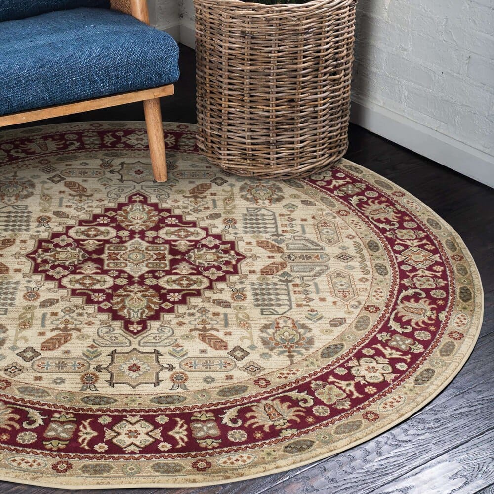 Valencia Area Rug, 5'5" Round 1 Million Point