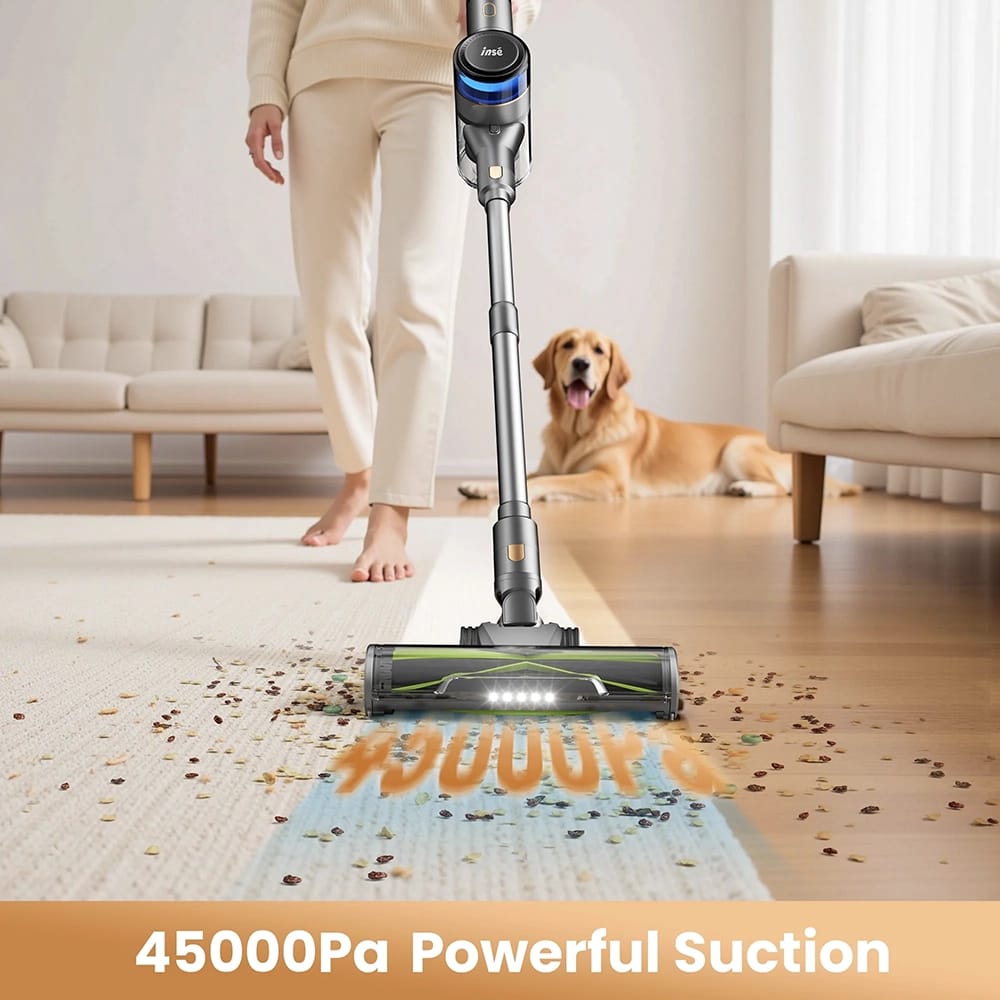 INSE Cordless Stick Vacuum, Blue