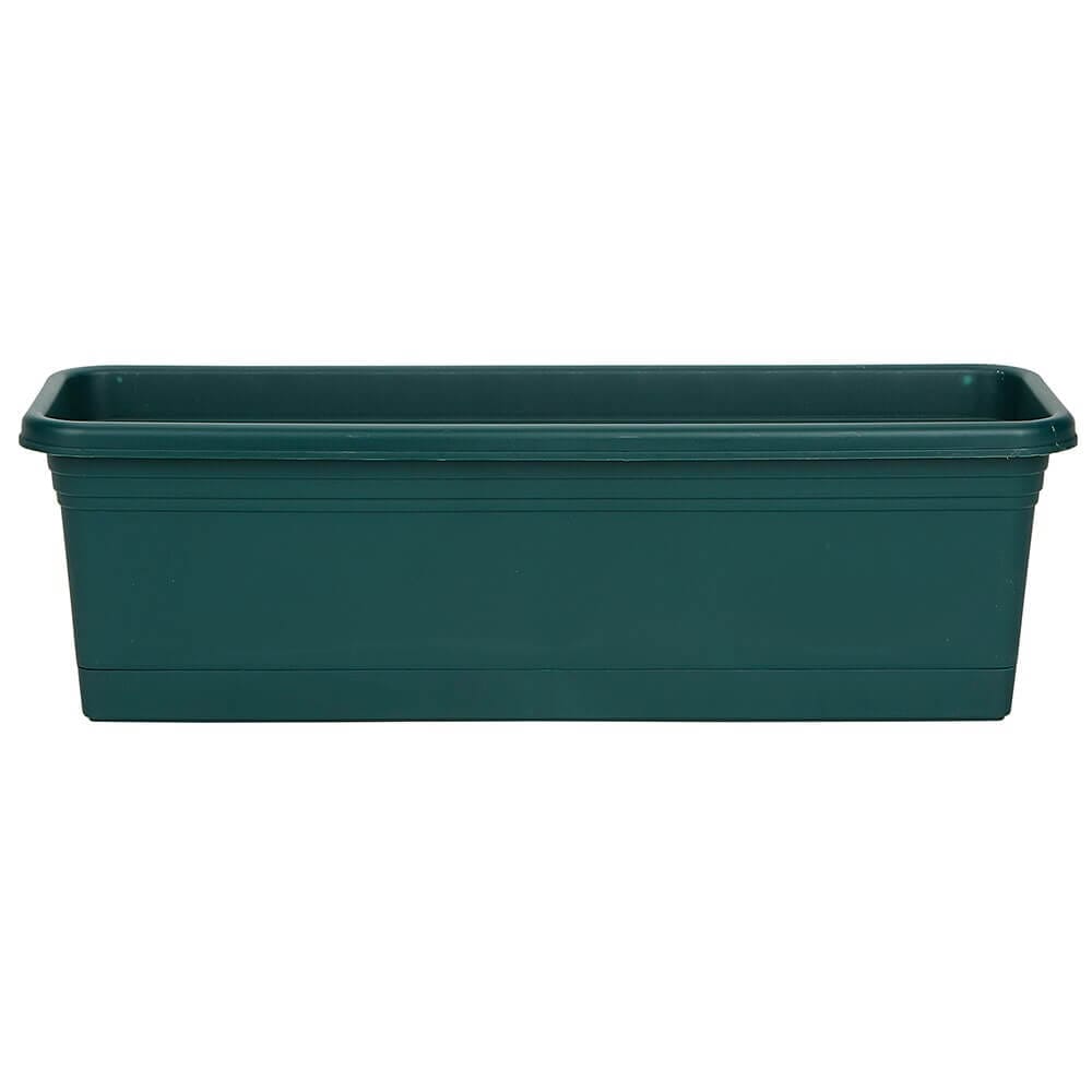 RUGG Green Window Box Planter with Saucer, 24"