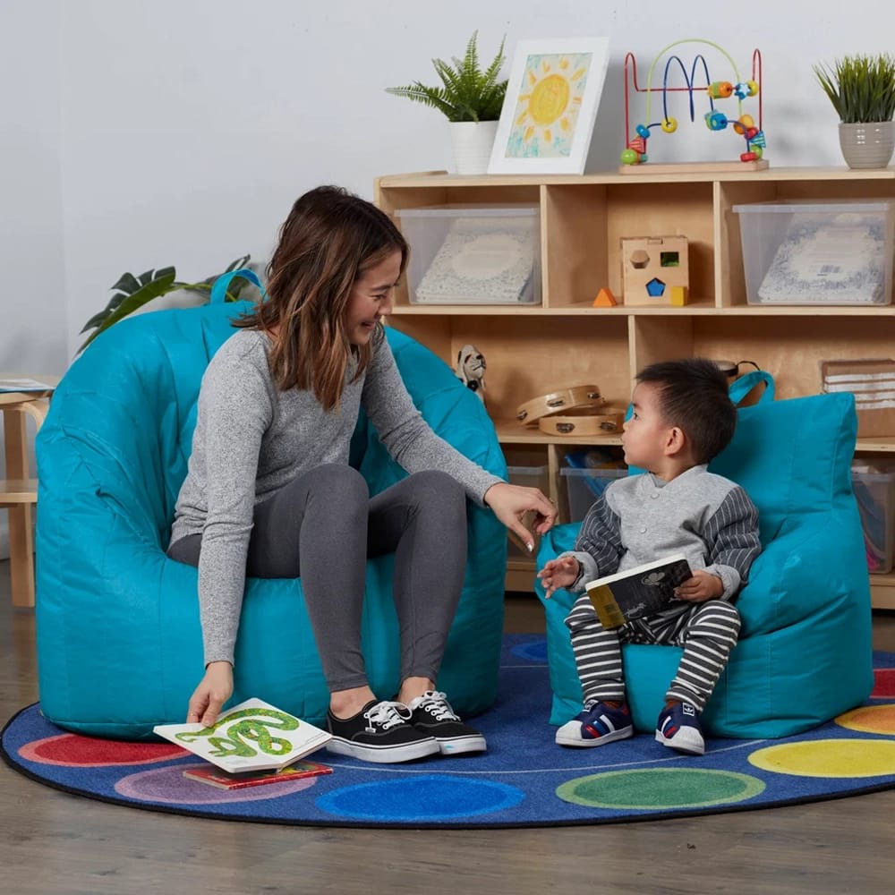 Cali Seashell Bean Bag Chair, Aqua