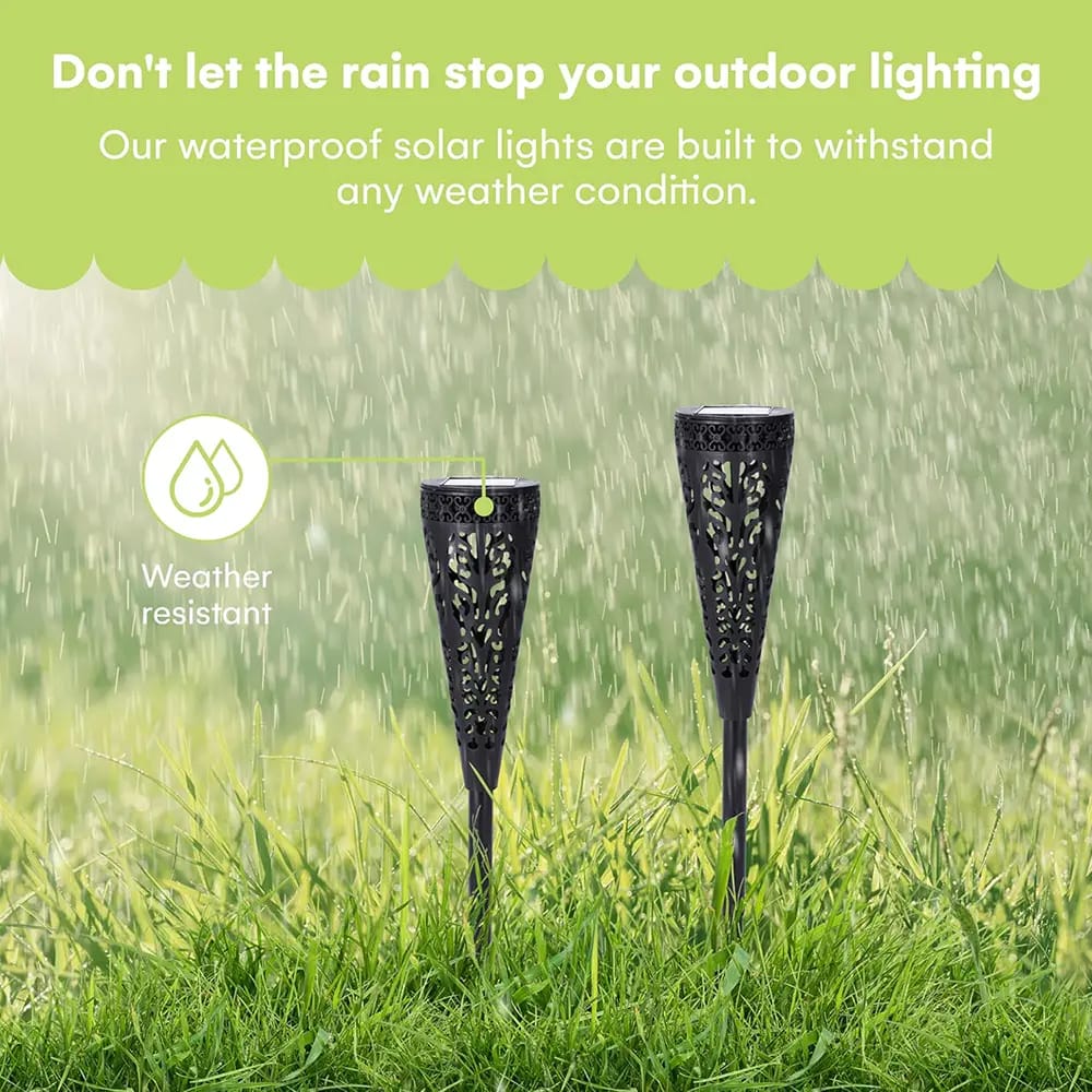 Noa Store Outdoor Solar Pathway Lights, Black, 6 Pack