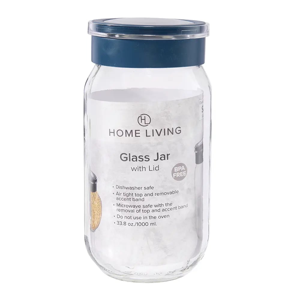 Home Living Glass Jar, 33.8 oz.