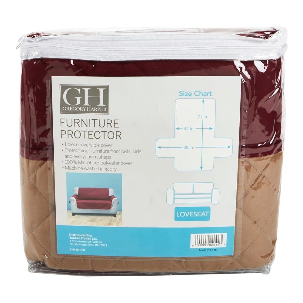 Gregory Harper Reversible Solid Loveseat Protector, 71" x 88"