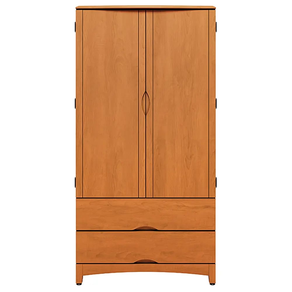 Commercial Quality Wardrobe with Two Drawers, Huntington Maple