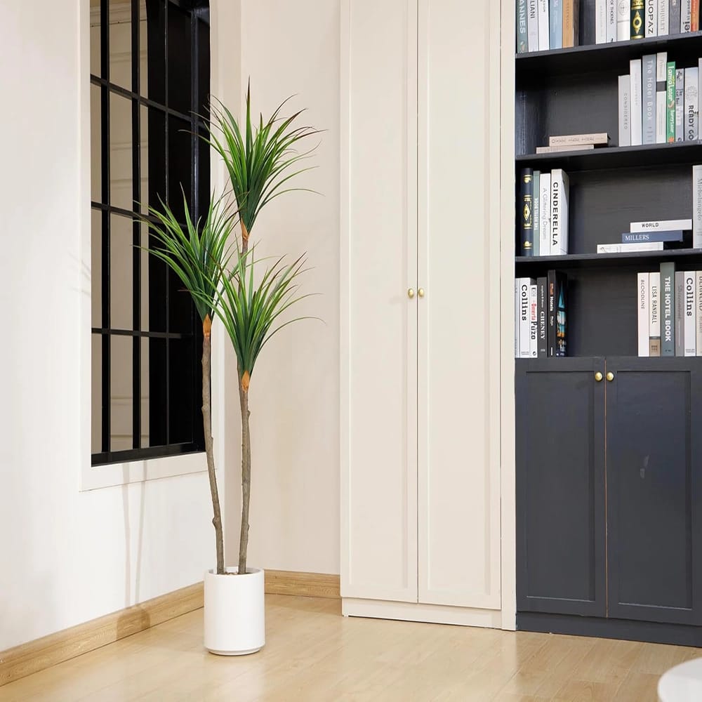 Vintage Home 59" Dragon Tree in Beige Modern Planter