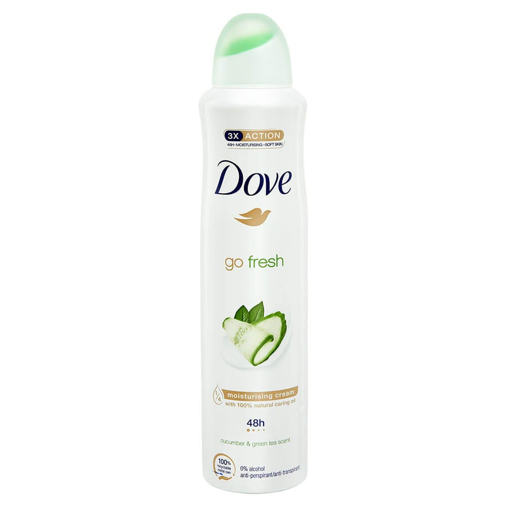 Dove Go Fresh Cucumber and Green Tea Scent Antiperspirant Deodorant Spray, 6.7-8.45 oz