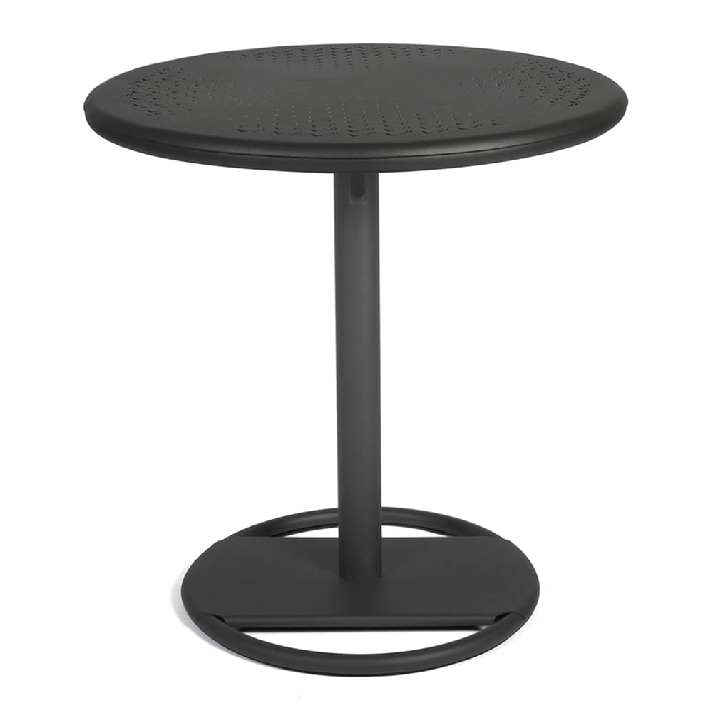 Maiori Aluminum Kose Round Patio Bistro Table, Charbon