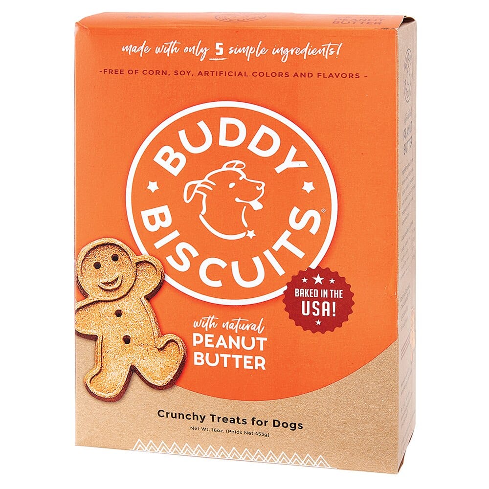 Buddy Biscuits® Crunchy Treats for Dogs with Natural Peanut Butter, 16 oz