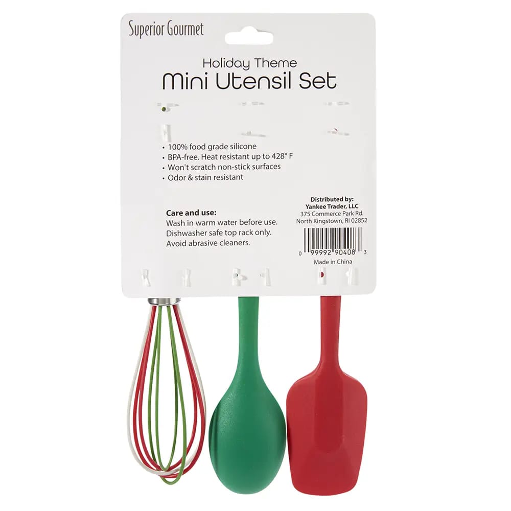 Superior Gourmet Holiday Theme Mini Utensil Set, 3 Piece