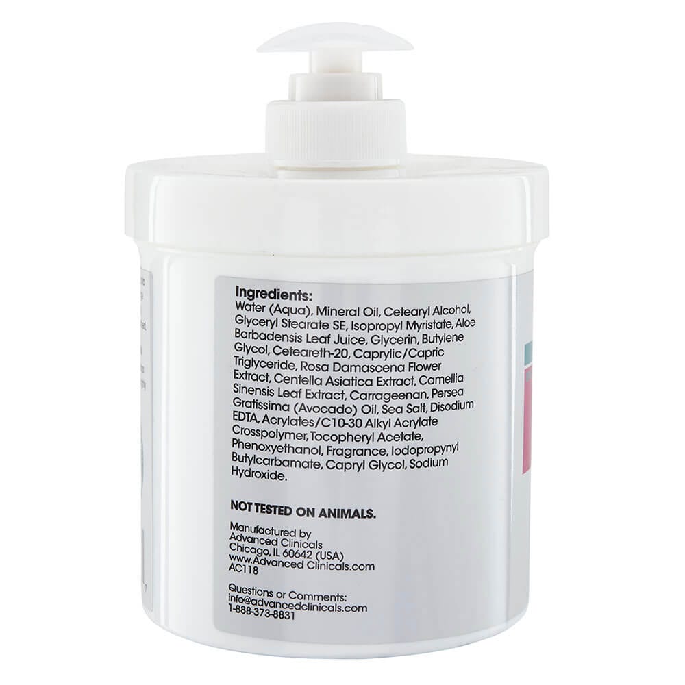 Advanced Clinicals Spa Size Bulgarian Rose Anti-Aging Rescue Cream, 16 oz