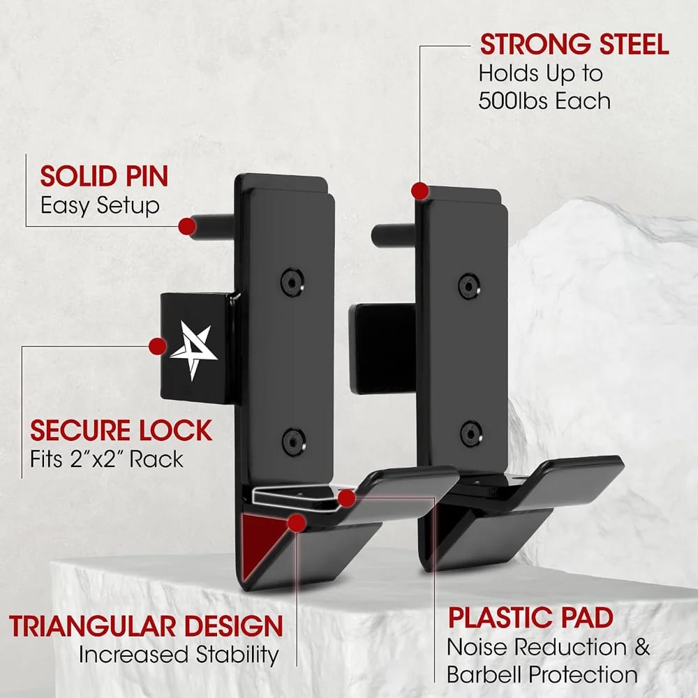 Yes4All Olympic Weight J-Hook Plate Holder Attachment, 2-Piece
