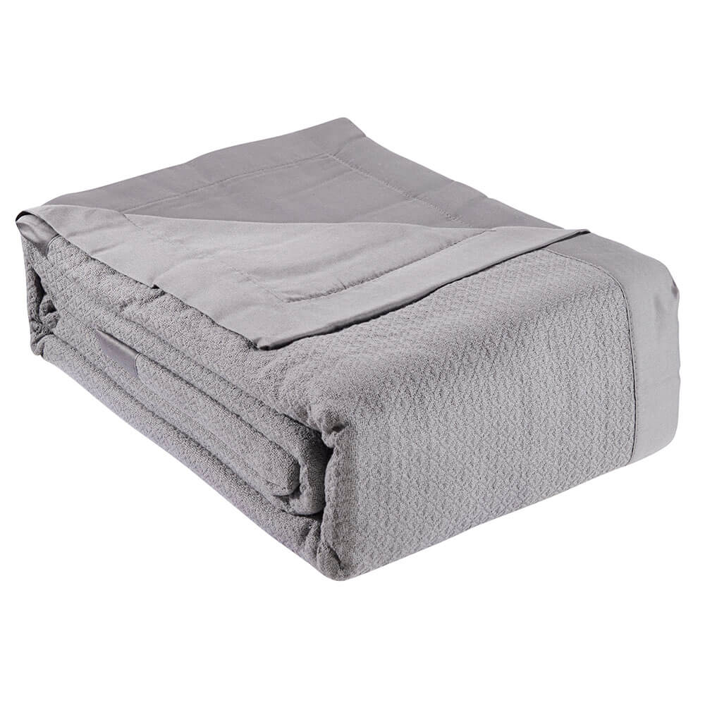 Vellux Cotton 2-in-1 King Sheet Blanket, Gray