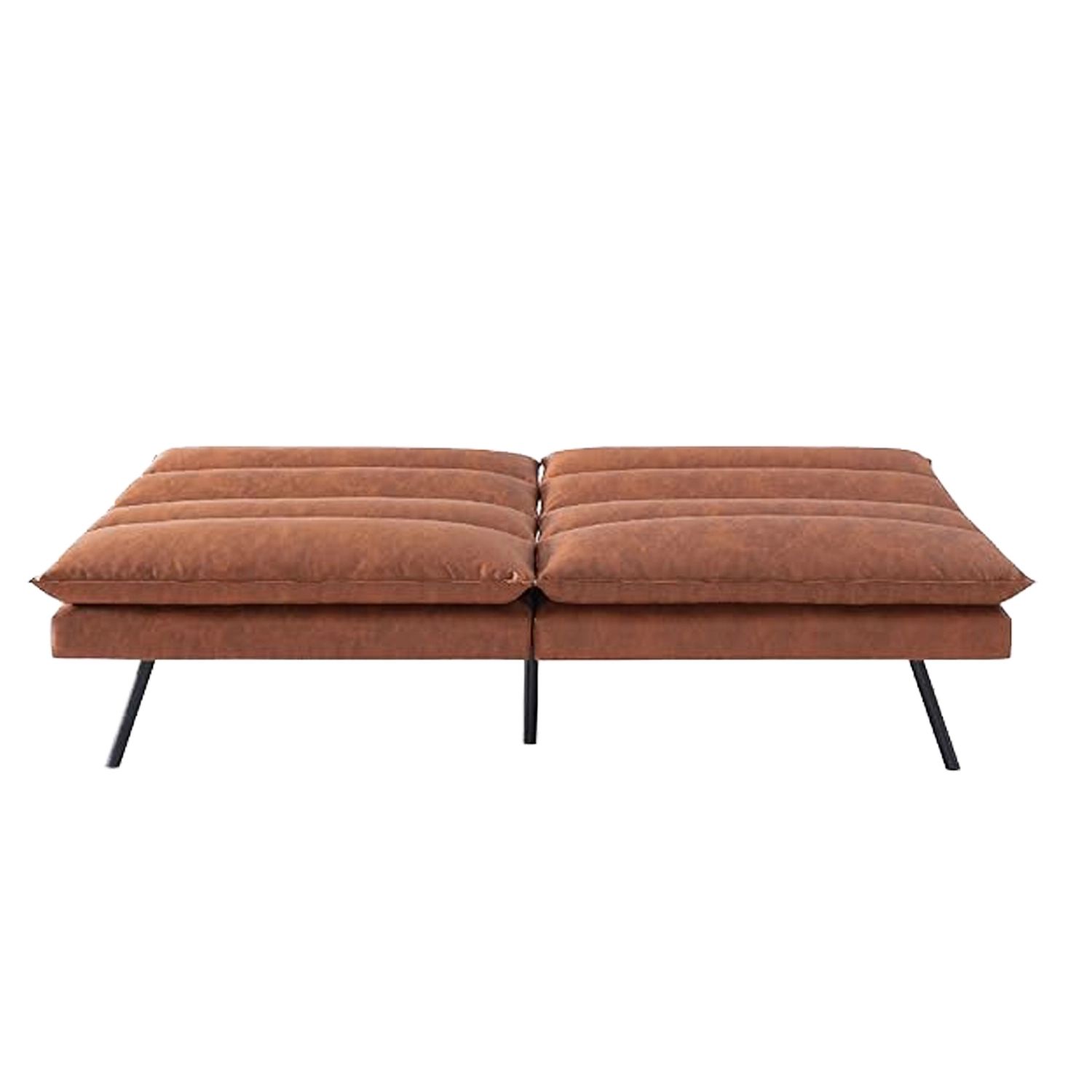 Memory Foam Futon Sofa Bed, Brown