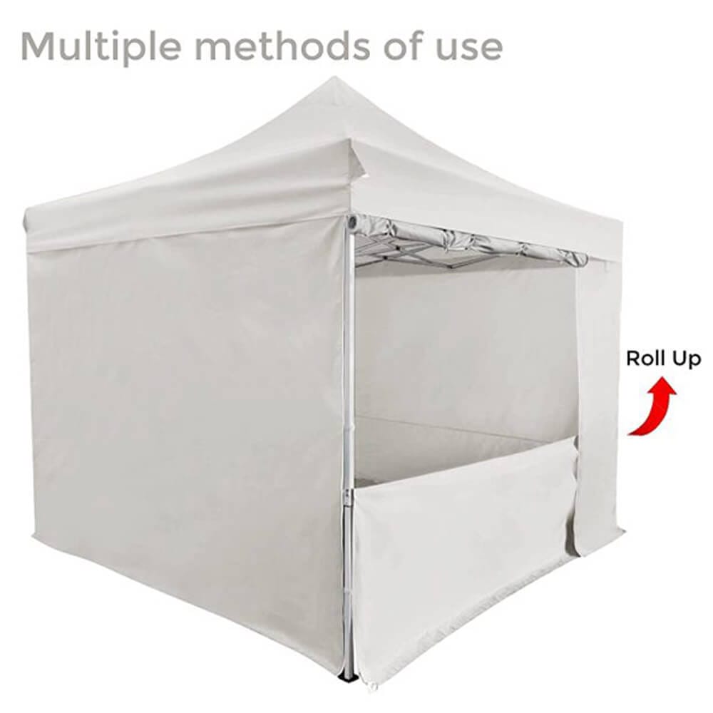 10' x 10' Pop-Up Canopy Tent with 5 Sidewalls, White