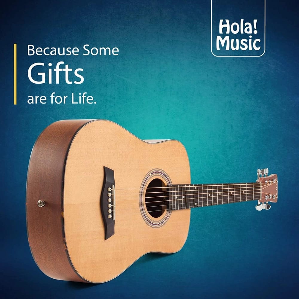 Hola! Music Acoustic Guitar, Natural Satin Finish