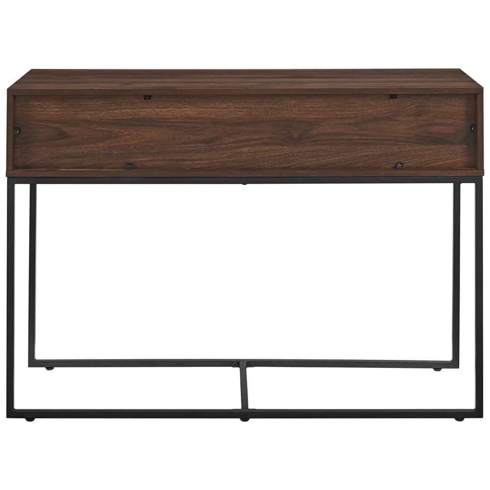Walker Edison Modern Slatted Entryway Accent Table, Dark Walnut