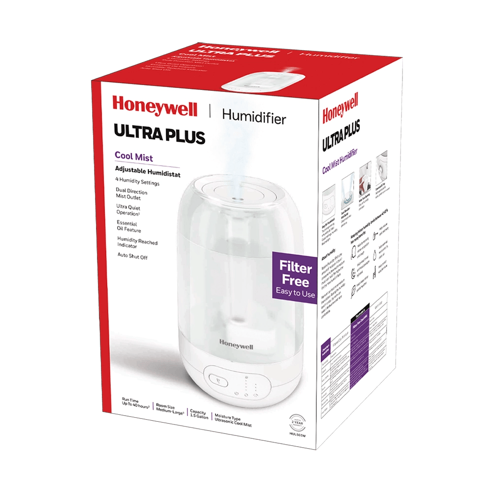 Honeywell Ultra Plus Cool Mist Large Humidifier, White