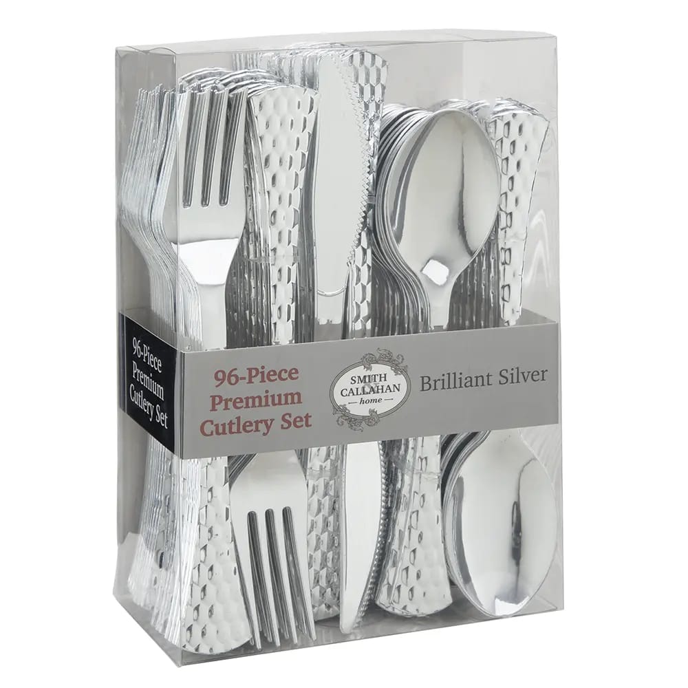 Smith & Callahan 96-Piece Brilliant Silver Premium Cutlery Set