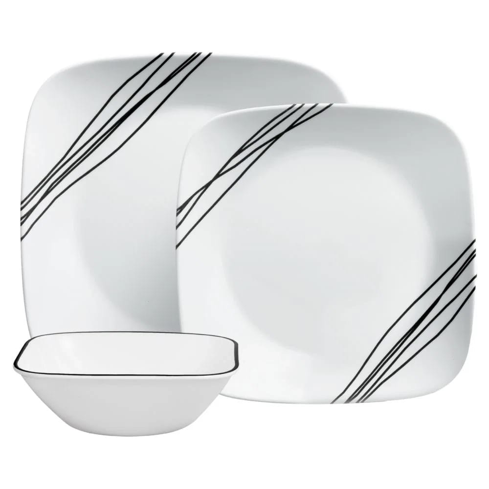 Corelle 12-Piece Dinnerware Set, Simple Sketch