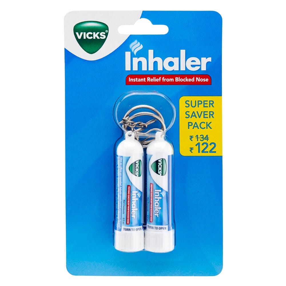 Vicks Non-Medicated Portable Nasal Inhaler, 2 Count