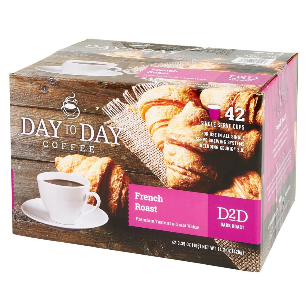 Day to Day French Roast Coffee Cups, 42 Count