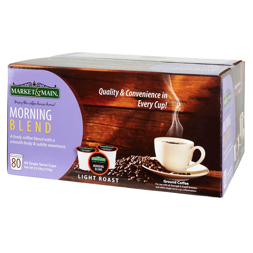 Market & Main Light Roast Morning Blend Coffee, 80 Count