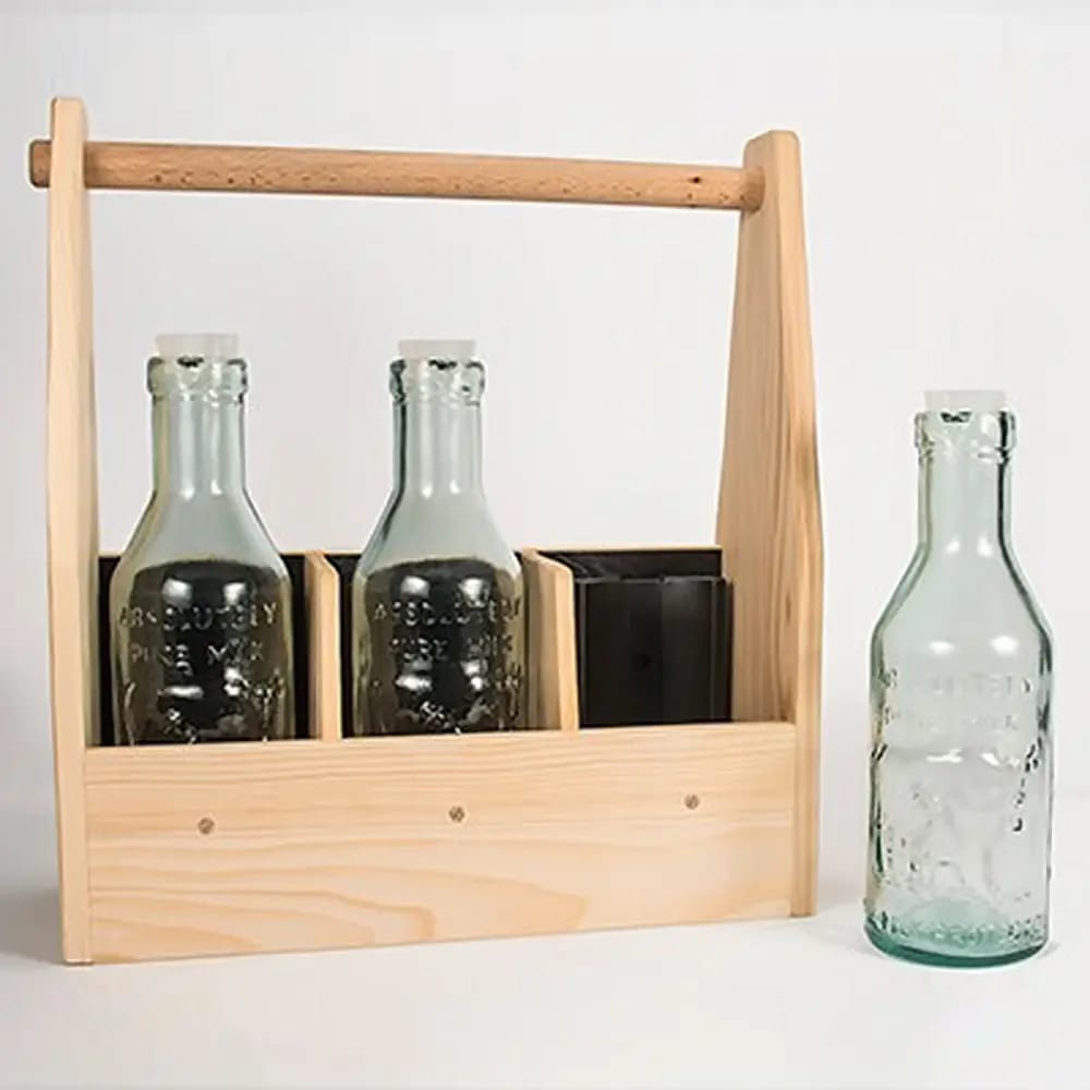 Oneida Milk Crate with Bottles, 3 Pack