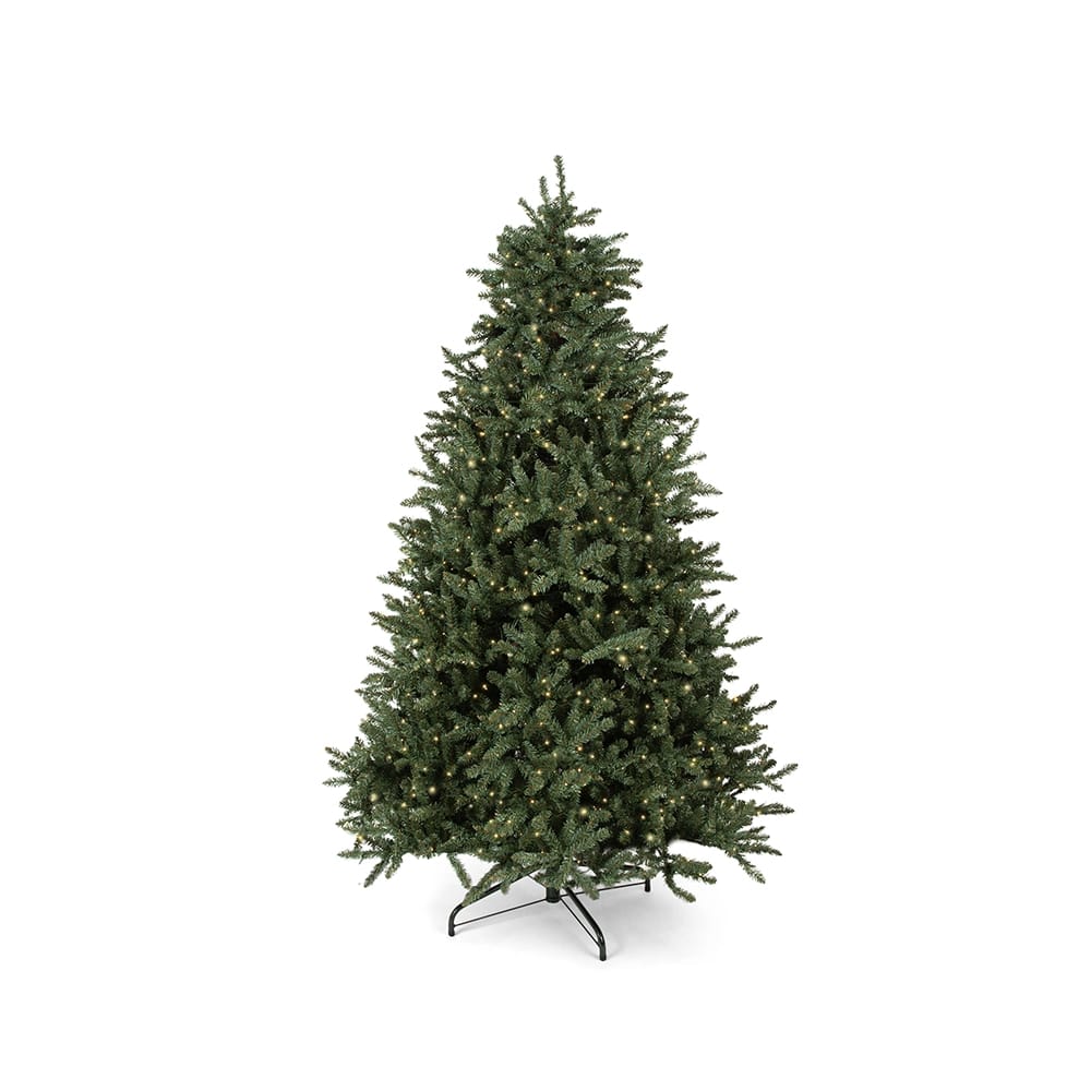 Papyrus 7' Pre-Lit Blue Spruce Unfrosted LED Tree