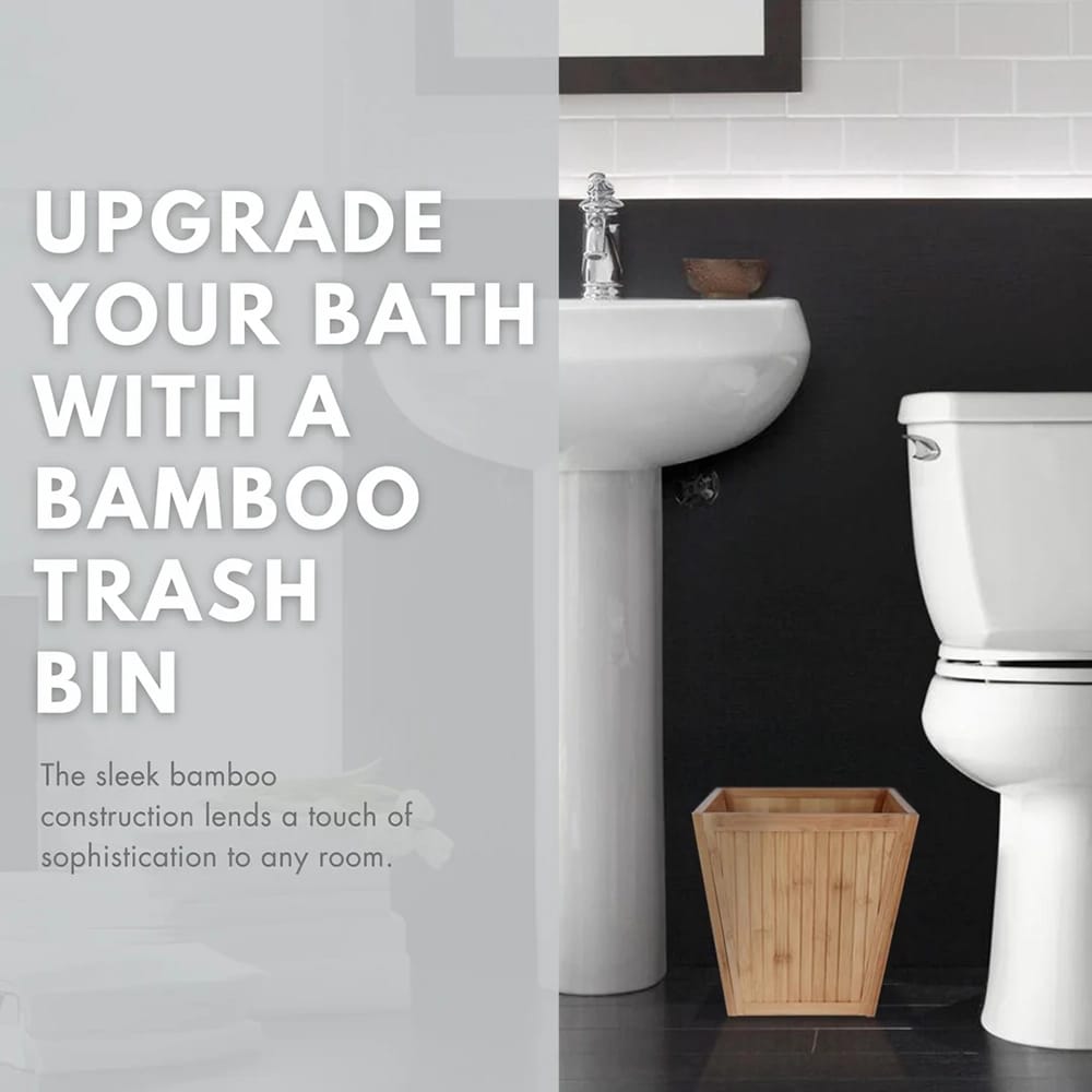 ToiletTree Products Bamboo Trash Bin
