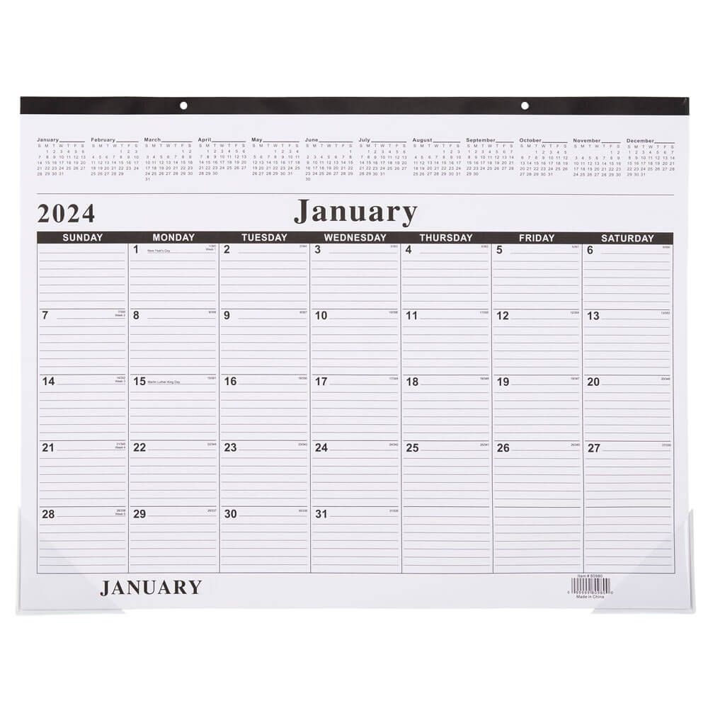 2024 Desk Calendar, 22"