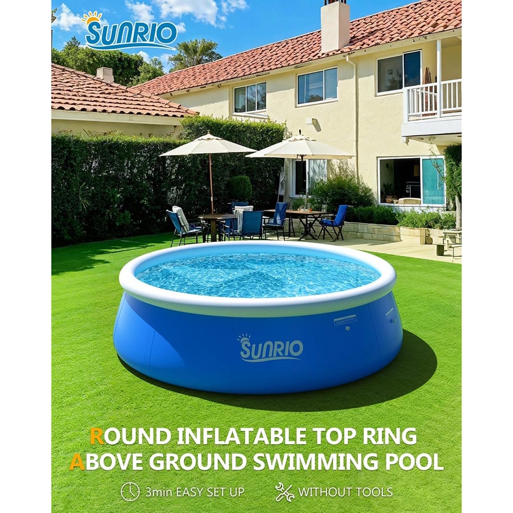 Sunrio 10' x 30" Round Inflatable Above Ground Pool