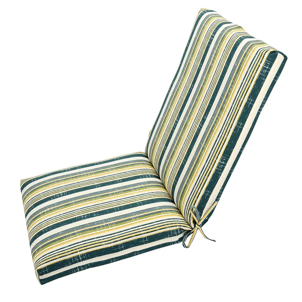 Chair Cushion, Yellow & Blue Striped